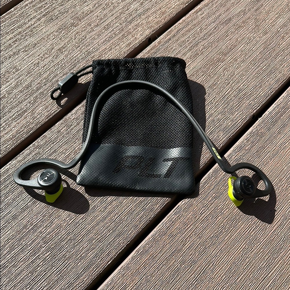 Sleek Black and Yellow On-Ear Headphones with Vibrant Design
